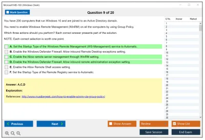 Microsoft MD-100 Windows Client Practice test exam simulator test engine exam Prep practice test questions answers Image 9
