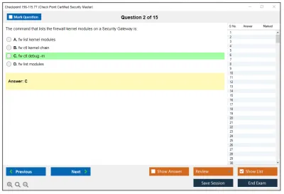 Checkpoint 156-115.77 Check Point Certified Security Master Practice test exam simulator test engine exam Prep practice test questions answers Image 2