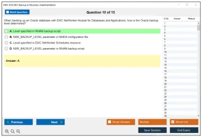 EMC E20-593 Backup &amp; Recovery Implementation Practice test exam simulator test engine exam Prep practice test questions answers Image 10