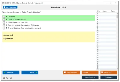 IBM C2090-461 IBM InfoSphere Optim for Distributed Systems v9.1 Practice test exam simulator test engine exam Prep practice test questions answers Image 1
