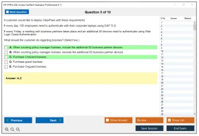 HP HPE6-A68 Aruba Certified ClearPass Professional (ACCP) 6.7 Practice test exam simulator test engine exam Prep practice test questions answers Image 5