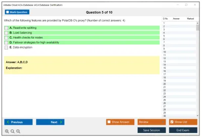 Alibaba Cloud ACA-Database ACA Database Certification Practice test exam simulator test engine exam Prep practice test questions answers Image 5