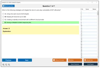 CompTIA CV1-003 CompTIA Cloud+ Practice test exam simulator test engine exam Prep practice test questions answers Image 7