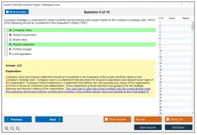 CompTIA PK0-005 CompTIA Project+ Certification (2025) Practice test exam simulator test engine exam Prep practice test questions answers Image 4