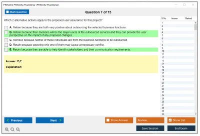 PRINCE2 PRINCE2-Practitioner PRINCE2 Practitioner Exam Practice test exam simulator test engine exam Prep practice test questions answers Image 7