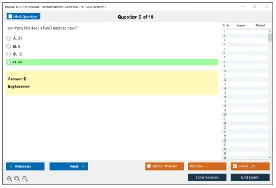 Huawei H31-211 Huawei Certified Network Associate - HCDA (Carrier IP) Practice test exam simulator test engine exam Prep practice test questions answers Image 9