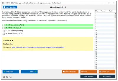 Citrix 1Y0-403 Citrix Virtual Apps and Desktops 7 Assessment Design and Advanced Configurations Practice test exam simulator test engine exam Prep practice test questions answers Image 4