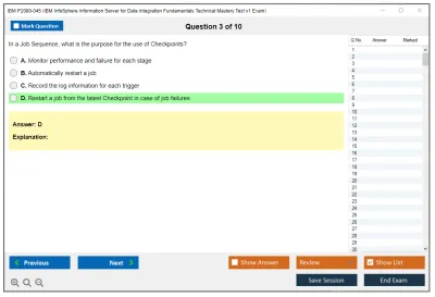 IBM P2090-045 IBM InfoSphere Information Server for Data Integration Fundamentals Technical Mastery Test v1 Exam Practice test exam simulator test engine exam Prep practice test questions answers Image 3