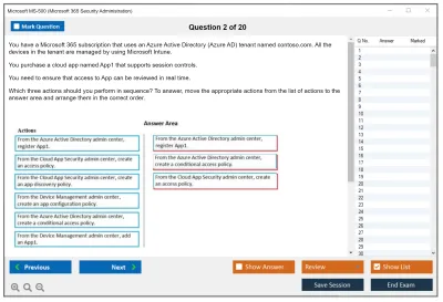 Microsoft MS-500 Microsoft 365 Security Administration Practice test exam simulator test engine exam Prep practice test questions answers Image 2