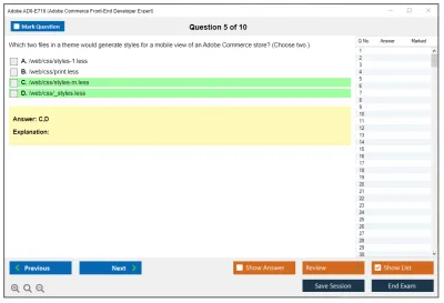 Adobe AD0-E710 Adobe Commerce Front-End Developer Expert Practice test exam simulator test engine exam Prep practice test questions answers Image 5