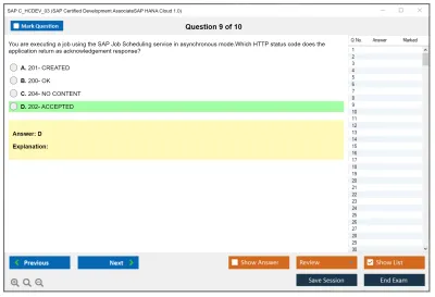 SAP C_HCDEV_03 SAP Certified Development AssociateSAP HANA Cloud 1.0 Practice test exam simulator test engine exam Prep practice test questions answers Image 9