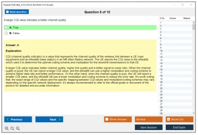 Huawei H35-480_V3.0 HCIA-5G-RAN V3.0 Exam Practice test exam simulator test engine exam Prep practice test questions answers Image 8
