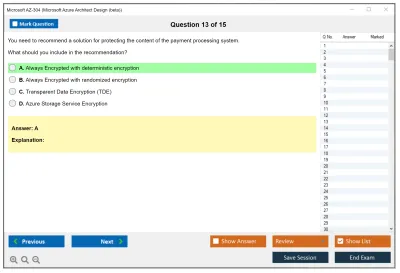 Microsoft AZ-304 Microsoft Azure Architect Design  Practice test exam simulator test engine exam Prep practice test questions answers Image 13