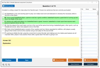 Test Prep SBAC Smarter Balanced Assessment Consortium Practice test exam simulator test engine exam Prep practice test questions answers Image 3