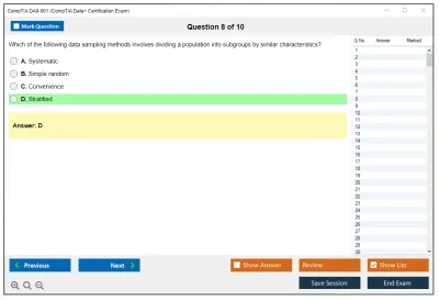 CompTIA DA0-001 CompTIA Data+ Certification Exam Practice test exam simulator test engine exam Prep practice test questions answers Image 8