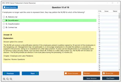 HRCI SPHR Senior Professional in Human Resources Practice test exam simulator test engine exam Prep practice test questions answers Image 15