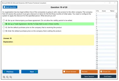 Microsoft MB-330 Microsoft Dynamics 365 Supply Chain Management Practice test exam simulator test engine exam Prep practice test questions answers Image 19