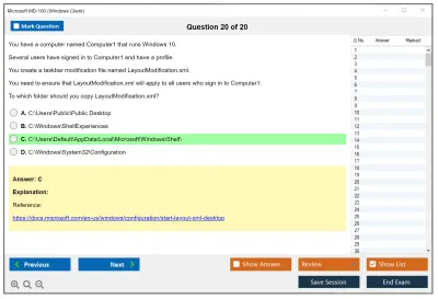 Microsoft MD-100 Windows Client Practice test exam simulator test engine exam Prep practice test questions answers Image 20