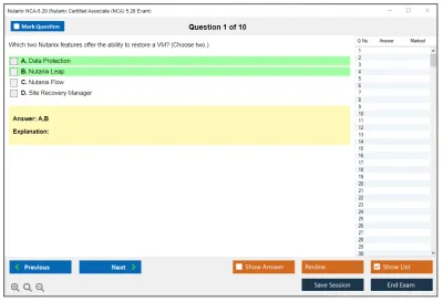Nutanix NCA-5.20 Nutanix Certified Associate (NCA) 5.20 Exam Practice test exam simulator test engine exam Prep practice test questions answers Image 1