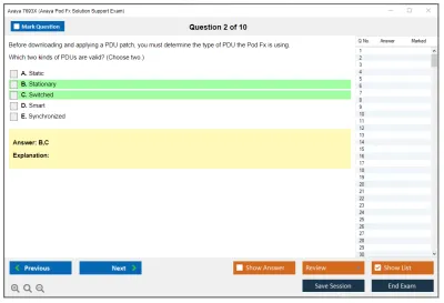 Avaya 7693X Avaya Pod Fx Solution Support Exam Practice test exam simulator test engine exam Prep practice test questions answers Image 2