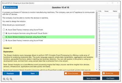 Microsoft DP-201 Designing an Azure Data Solution Practice test exam simulator test engine exam Prep practice test questions answers Image 15