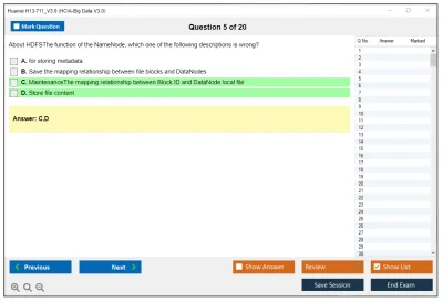 Huawei H13-711_V3.0 HCIA-Big Data V3.0 Practice test exam simulator test engine exam Prep practice test questions answers Image 5