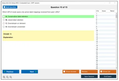 Nokia 4A0-C04 Nokia NRS II Composite Exam: OSPF version Practice test exam simulator test engine exam Prep practice test questions answers Image 10