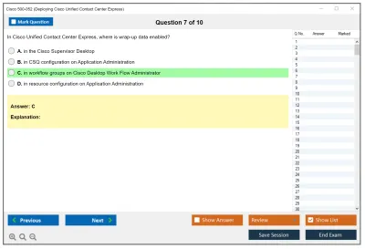 Cisco 500-052 Deploying Cisco Unified Contact Center Express Practice test exam simulator test engine exam Prep practice test questions answers Image 7