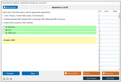 ASCP ASCP-MLT MEDICAL LABORATORY TECHNICIAN - MLT(ASCP) Practice test exam simulator test engine exam Prep practice test questions answers Image 2