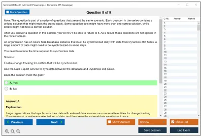 Microsoft MB-400 Microsoft Power Apps + Dynamics 365 Developer Practice test exam simulator test engine exam Prep practice test questions answers Image 8
