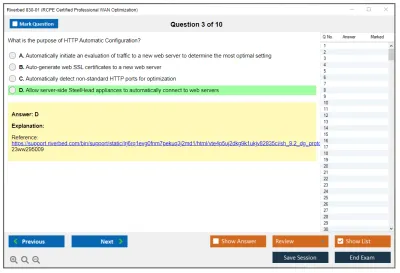Riverbed 830-01 RCPE Certified Professional WAN Optimization Practice test exam simulator test engine exam Prep practice test questions answers Image 3