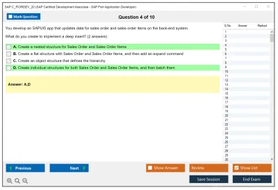 SAP C_FIORDEV_20 SAP Certified Development Associate - SAP Fiori Application Developer Practice test exam simulator test engine exam Prep practice test questions answers Image 4