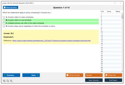 Juniper JN0-334 Security-Specialist (JNCIS-SEC) Practice test exam simulator test engine exam Prep practice test questions answers Image 1