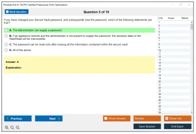 Riverbed 830-01 RCPE Certified Professional WAN Optimization Practice test exam simulator test engine exam Prep practice test questions answers Image 5
