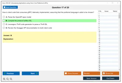 Cisco 350-901 Developing Applications using Cisco Core Platforms and APIs (DEVCOR) Practice test exam simulator test engine exam Prep practice test questions answers Image 17