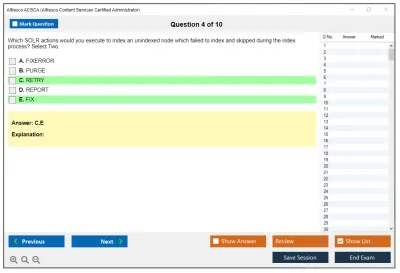 Alfresco ACSCA Alfresco Content Services Certified Administrator Practice test exam simulator test engine exam Prep practice test questions answers Image 4