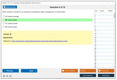 VMware 1V0-71.21 Associate VMware Application Modernization Practice test exam simulator test engine exam Prep practice test questions answers Image 6