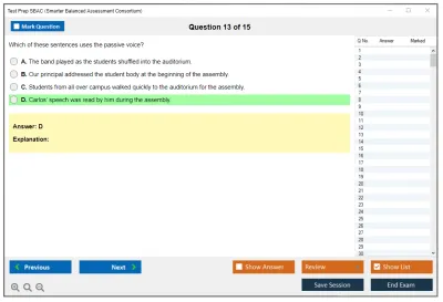 Test Prep SBAC Smarter Balanced Assessment Consortium Practice test exam simulator test engine exam Prep practice test questions answers Image 13