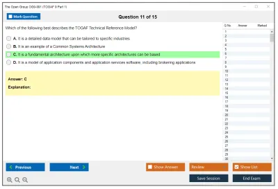 The Open Group OG0-091 TOGAF 9 Part 1 Practice test exam simulator test engine exam Prep practice test questions answers Image 11