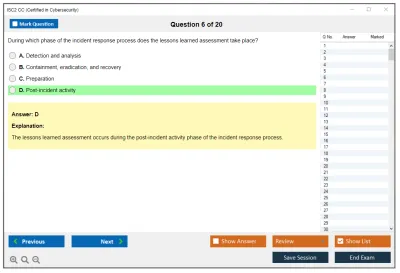 ISC2 CC Certified in Cybersecurity Practice test exam simulator test engine exam Prep practice test questions answers Image 6