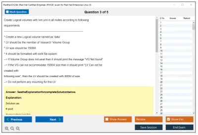 RedHat EX294 Red Hat Certified Engineer (RHCE) exam for Red Hat Enterprise Linux 8 Practice test exam simulator test engine exam Prep practice test questions answers Image 3