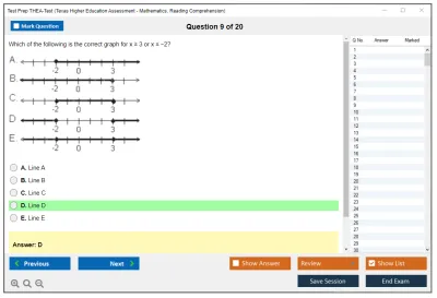 Test Prep THEA-Test Texas Higher Education Assessment - Mathematics, Reading Comprehension Practice test exam simulator test engine exam Prep practice test questions answers Image 9