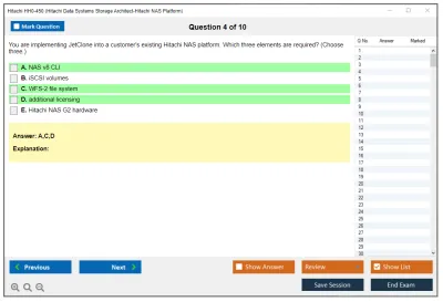Hitachi HH0-450 Hitachi Data Systems Storage Architect-Hitachi NAS Platform Practice test exam simulator test engine exam Prep practice test questions answers Image 4