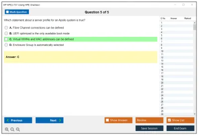 HP HPE2-T37 Using HPE OneView Practice test exam simulator test engine exam Prep practice test questions answers Image 5