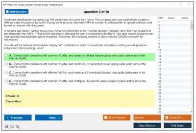 HP HPE6-A79 Aruba Certified Mobility Expert Written Exam Practice test exam simulator test engine exam Prep practice test questions answers Image 9