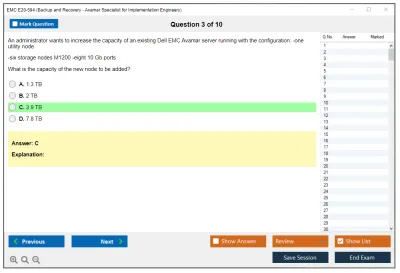 EMC E20-594 Backup and Recovery - Avamar Specialist Exam for Implementation Engineers Practice test exam simulator test engine exam Prep practice test questions answers Image 3