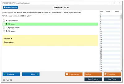 HP HPE0-V25 HPE Hybrid Cloud Solutions Practice test exam simulator test engine exam Prep practice test questions answers Image 7