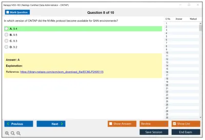 Netapp NS0-160 NetApp Certified Data Administrator - ONTAP Practice test exam simulator test engine exam Prep practice test questions answers Image 8