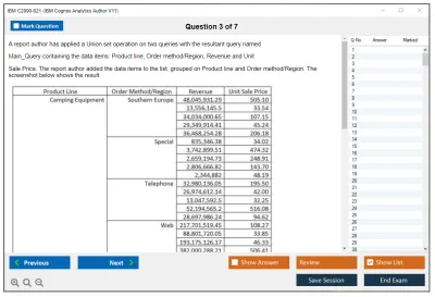 IBM C2090-621 IBM Cognos Analytics Author V11 Practice test exam simulator test engine exam Prep practice test questions answers Image 3