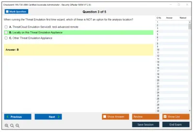 Checkpoint 156-730 IBM Certified Associate Administrator - Security QRadar SIEM V7.2.8 Practice test exam simulator test engine exam Prep practice test questions answers Image 3